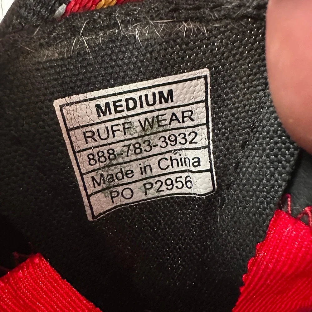 Ruffwear Grip Trex Dog Boots Red Black Vibram Sole Size Medium Set of 4